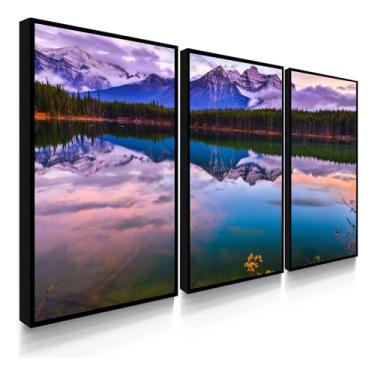 Imagem de Kit 3 Quadros Decorativo Sala Quarto Linda Paisagem Natureza Cachoeira Praia (Imagem 6)