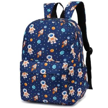 Imagem de Kouxunt Mochila escolar para meninas e mulheres, mochilas escolares, mochilas para laptop para crianças, adolescentes e adultos, Astronauta azul, Large