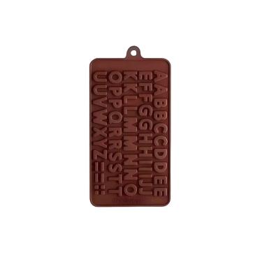 Imagem de Moldes de chocolate de silicone Molde de alfabeto duplo