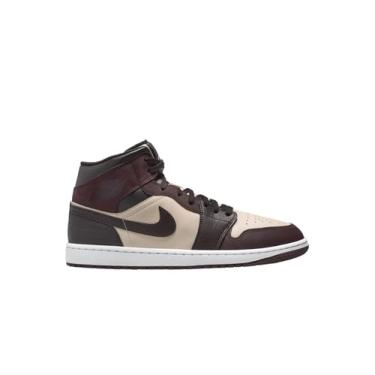 Imagem de Nike Tênis masculino Air Jordan 1 Mid Shoes, Veludo marrom/terra - deriva de areia, 9