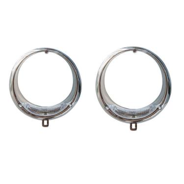 Imagem de Par Aro Do Farol Tremendão Fusca Até 72 Mercedes Benz 1113