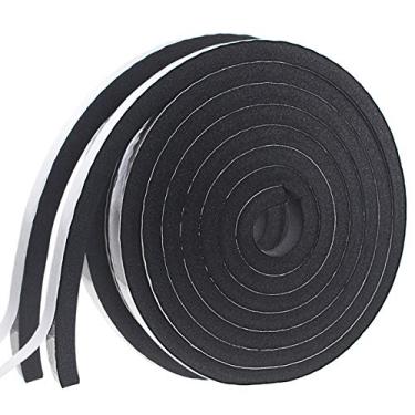 Imagem de Tira de vedação de porta de decapagem climática para portas e janelas, 2,5 cm x 10,5 cm x 2 rolos de fita isolante de espuma autoadesiva, à prova de som, faixa de clima, resfriamento de tubos, tira de