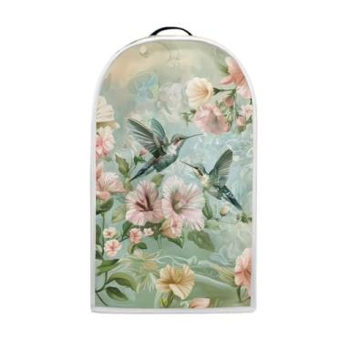 Imagem de YUVAMAGIMO Capa para liquidificador de cozinha com beija-flor floral, suporte para batedeira ou cafeteira, capa de liquidificador de poliéster à prova de poeira com alça superior