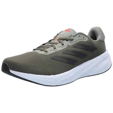 Imagem de adidas Tênis de corrida masculino Response, Olive Strata/preto/vermelho brilhante, 38