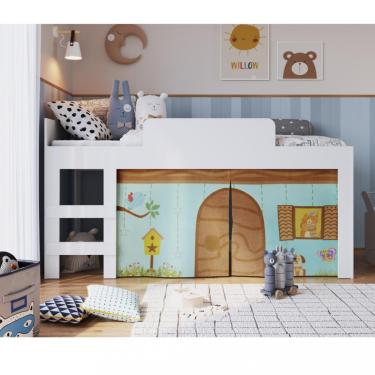 Imagem de Cama Infantil com Cortina Alegria Meu Fofinho Art in Moveis - Branco