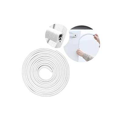 Imagem de XINLIYA Protetores de borda de porta de carro, protetor universal de vedação de borracha de 4,5 m em forma de U guarnição de borda de porta de carro proteção para a maioria dos carros, protetores de borda de barco de alumínio (branco)