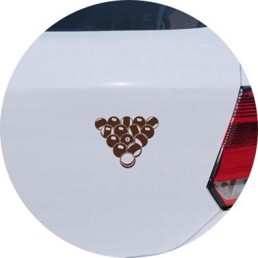 Imagem de Adesivo de Carro Sinuca Bolas de Bilhar - Cor Verde - Melhor Adesivo, 
