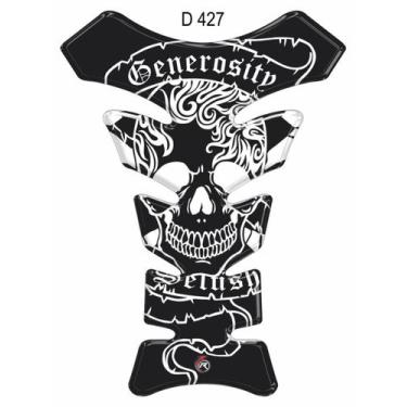 Imagem de Adesivo Protetor De Tanque Tankpad Moto Skull Caveira D427 - Resitank