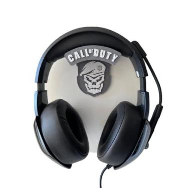 Imagem de Suporte De Parede Headset call of duty Com Fita Dupla Face cinza - Mas