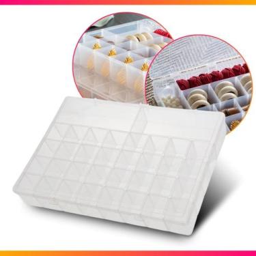 Imagem de Caixa Organizadora 34 Divisórias Plástica Com Trava E Tampa - Paramoun