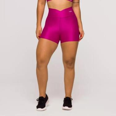 Imagem de Short Fitness Feminino Academia Poliamida Cós Cruzado Treino - LOT FIT