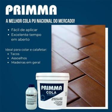 Imagem de Cola Pu Primma Flex 5kg Calafetação  Massa  Madeira Cerejeira