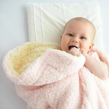 Imagem de Cobertor bebê dupla face soft carneirinho babyjoy - rosa - BABY JOY