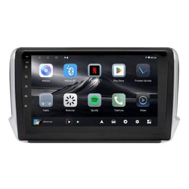 Imagem de Central Multimídia Peugeot 208 e 2008 2017/2020 Adak G2 Tela de 9" QLED 2GB de RAM 64GB Android Auto e Carplay + Câmera de ré
