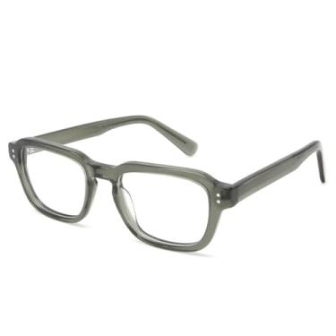 Imagem de VFDHN Armação de óculos vintage masculina quadrada para mulheres retangular, 4, tamanho único