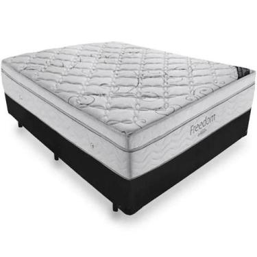 Imagem de Conjunto: box + colchão ortobom freedom - molas ensacadas - casal 138x
