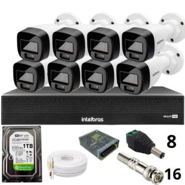 Imagem de Kit 8 Câmeras Intelbras 1120b Full Color Dvr Mhdx 1016-c Intelbras Com