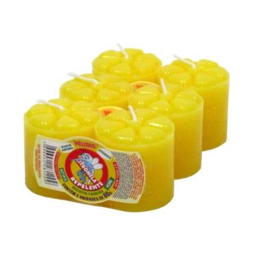 Imagem de Vela Sachet Citronela Mosquito Denge Pernilongo Muriçoca 6un - Velitas
