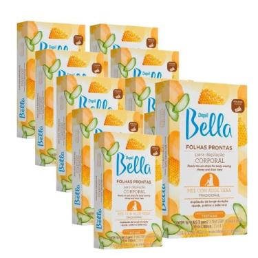Imagem de Kit 160 Folhas Prontas Depilação Corporal Pernas Braços Depil Bella Me