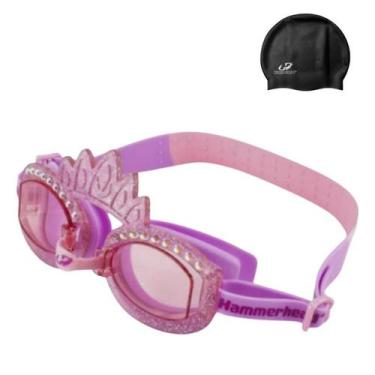 Imagem de Óculos Natação Infantil Princess Hammerhead + Touca Silicone, Princess