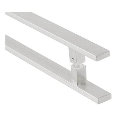 Imagem de Puxador Porta Duplo Em Aço Inox 75cm Modelo Flat Economy - DECORPLACE