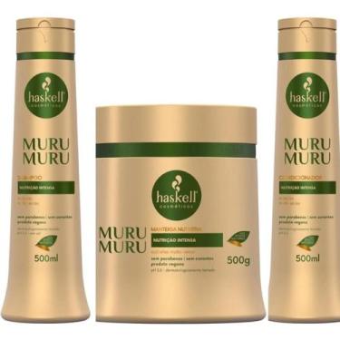 Imagem de Kit Haskell Murumuru Shampoo 500ML 1 Condicionador 500ML 1 Mascara 500