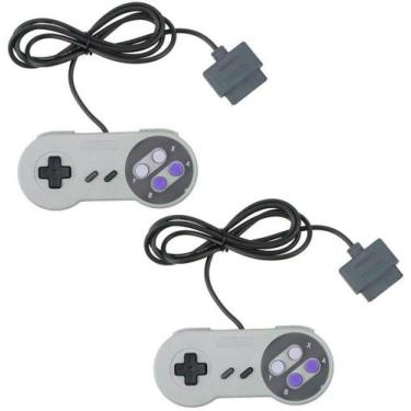 Imagem de 2 Controle Para Super Nintendo Joystick Snes - Play Game