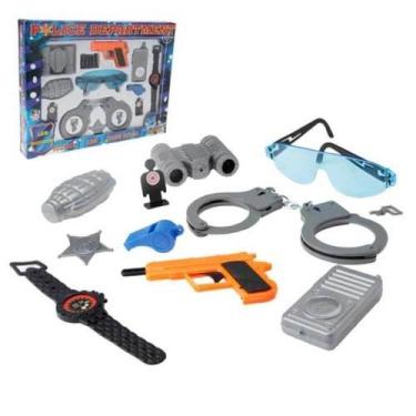 Imagem de Kit Policial Infantil 10 Peças Police Departament Policia - Pica-pau, 