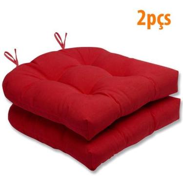 Imagem de Almofada Para Cadeira Futton Solid 40x40cm - 2pçs - FASTLAR, *Vermelho