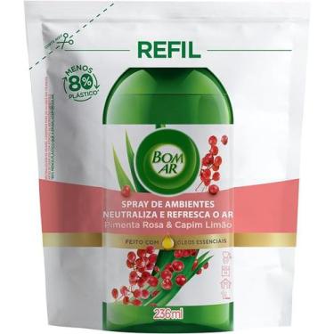Imagem de Bom Ar Refil Spray de Ambientes Pimenta Rosa e Capim Limão 236ml