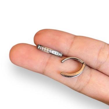 Imagem de Piercing Umbigo Argola Titânio Click Pedra Zircônia - Rara Steel Pierc
