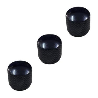 Imagem de Kit 3 Knob Baixo Guitarra Metal Sem Parafuso KB01 Preto - Andaluz