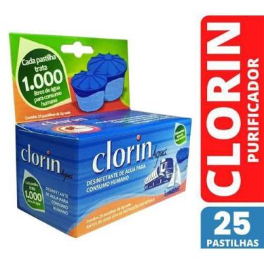 Imagem de 25 Pastilhas Purificadora de Água Potável 1000 litros Clorin com NF, B
