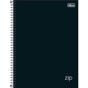 Imagem de Caderno Espiral Capa Dura Universitário 16 Matérias Zip Preto 256 Folh