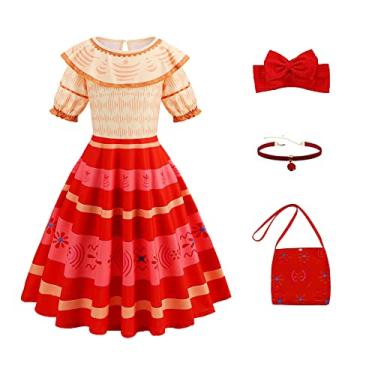 Imagem de Gridamea Encanto Dress Up for Kids- Mirabel Costume Isabella Dress for Girls Outfit for Party/Birthday/Hallween/Cosplay