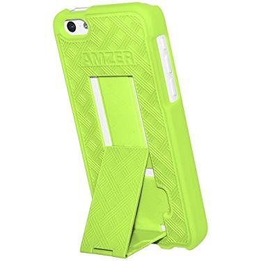 Imagem de Amzer Capa rígida de encaixe com suporte para Apple iPhone 5C - Embalagem de varejo - Verde neon