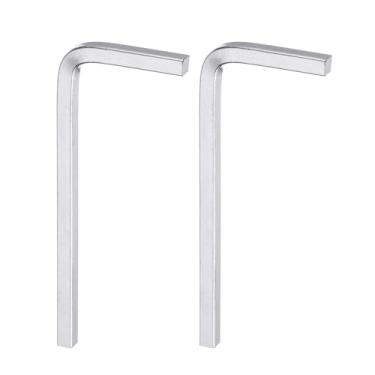 Imagem de HARFINGTON 2 chaves de cabeça quadrada em forma de L 4 mm de aço carbono L-chave de parafuso métrico de 4 pontos ferramenta de reparo para reparo doméstico básico de projetos DIY e aplicações gerais