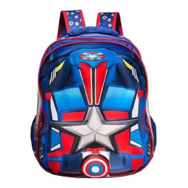 Imagem de Mochila Escolar Capitão América Infantil Grande Alto Relevo - Vozz, M4
