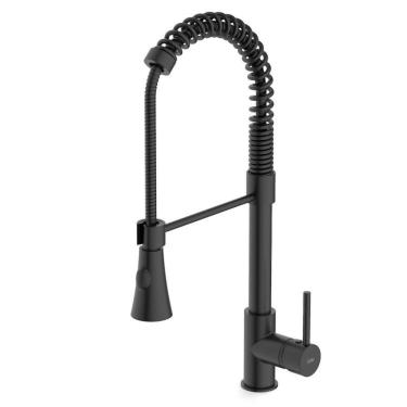 Imagem de Kit com 2 Monocomando de Mesa para Cozinha Bica Extraível 2 Funções Gourmet Celite Pret...