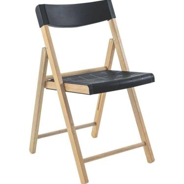 Imagem de Cadeira De Madeira Dobrável Potenza Em Madeira Itaúba Com Acabamento Natural Com Assento Tramontina