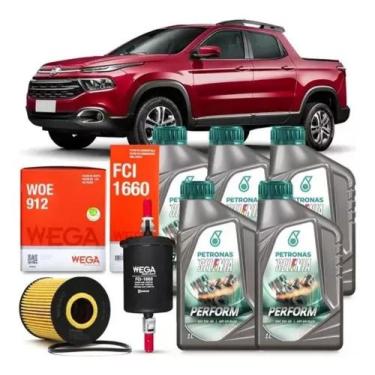 Imagem de Kit Troca Oleo 5w30 Selenia Fiat Toro 1.6 1.8 - Petronas