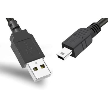 Imagem de Mini cabo USB para GoPro Hero 4, 3, 2, cabo de carregamento e sincronização de dados de câmera de 0,3 a 3 m, cabo de carregamento rápido USB A para Mini B para Gopro Hero 3+ prata preto e branco