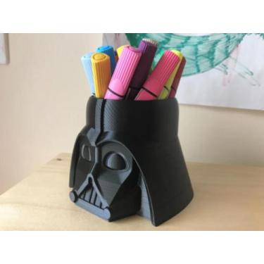 Imagem de Porta Caneta Lápis Escritório Geek Star Wars Darth Vader - Marxgreg3d