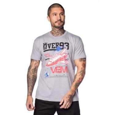 Imagem de Camiseta Masculina Over Surf Estampa Nasa Cinza, Cinza, G