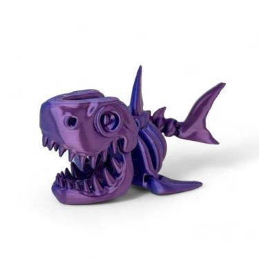 Imagem de TUBARÃO ESQUELETO Articulado Brinquedo Baby Shark Fidget Toy Sensorial