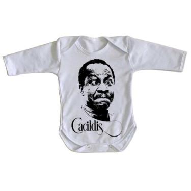 Imagem de body nenê criança roupa bebê manga longa Mussum Cacildis - Empório Dut