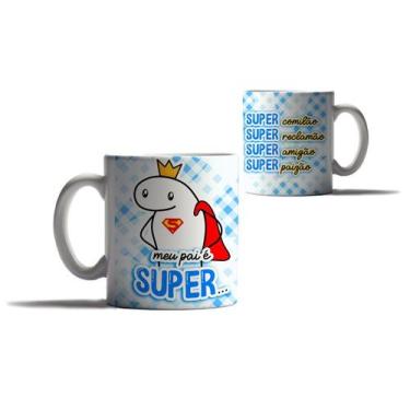 Imagem de Caneca Presente Feliz Dia dos Pais Super Pai Bonequinho Meia - Enjoy S