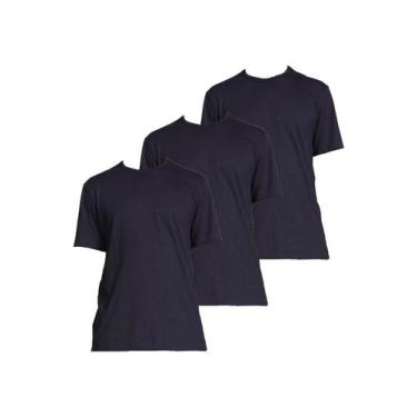 Imagem de Kit com 3 Camisetas Masculina Hering 299, Preto, M