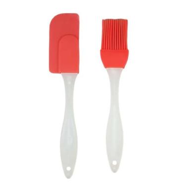 Imagem de Kit pincel e rapa-tudo silicone pão duro culinário cozinha - YAZI