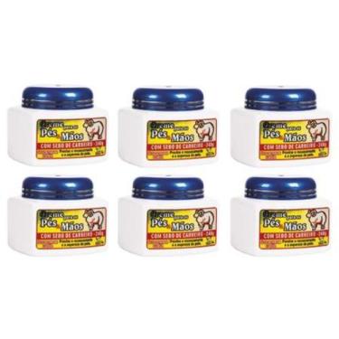 Imagem de Creme Para Mãos e Pés Sebo de Carneiro 240g San Jully Kit com 6 Potes 